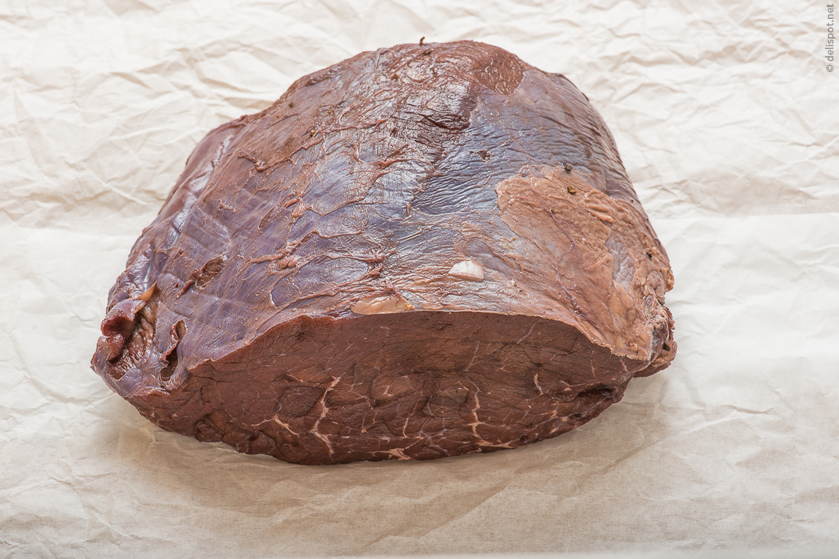 Rindernuss nach 7 Tagen in der Marinade bzw. Beize
